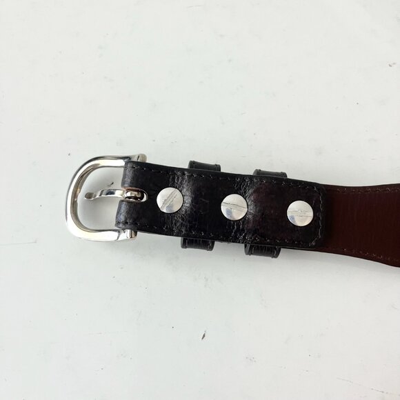 Rod Patrick Boots Mens Western Belt 1.25" Size 44 Taper End Brown Smooth Ostrich - Picture 4 of 12